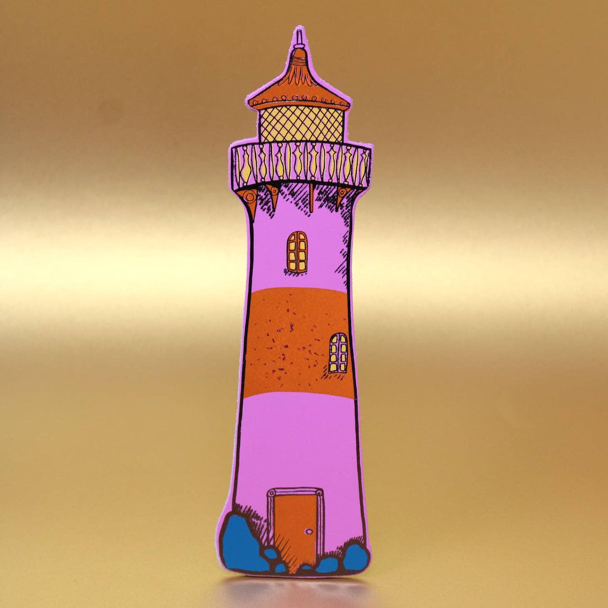 Lighthouse Bookmark: Peach