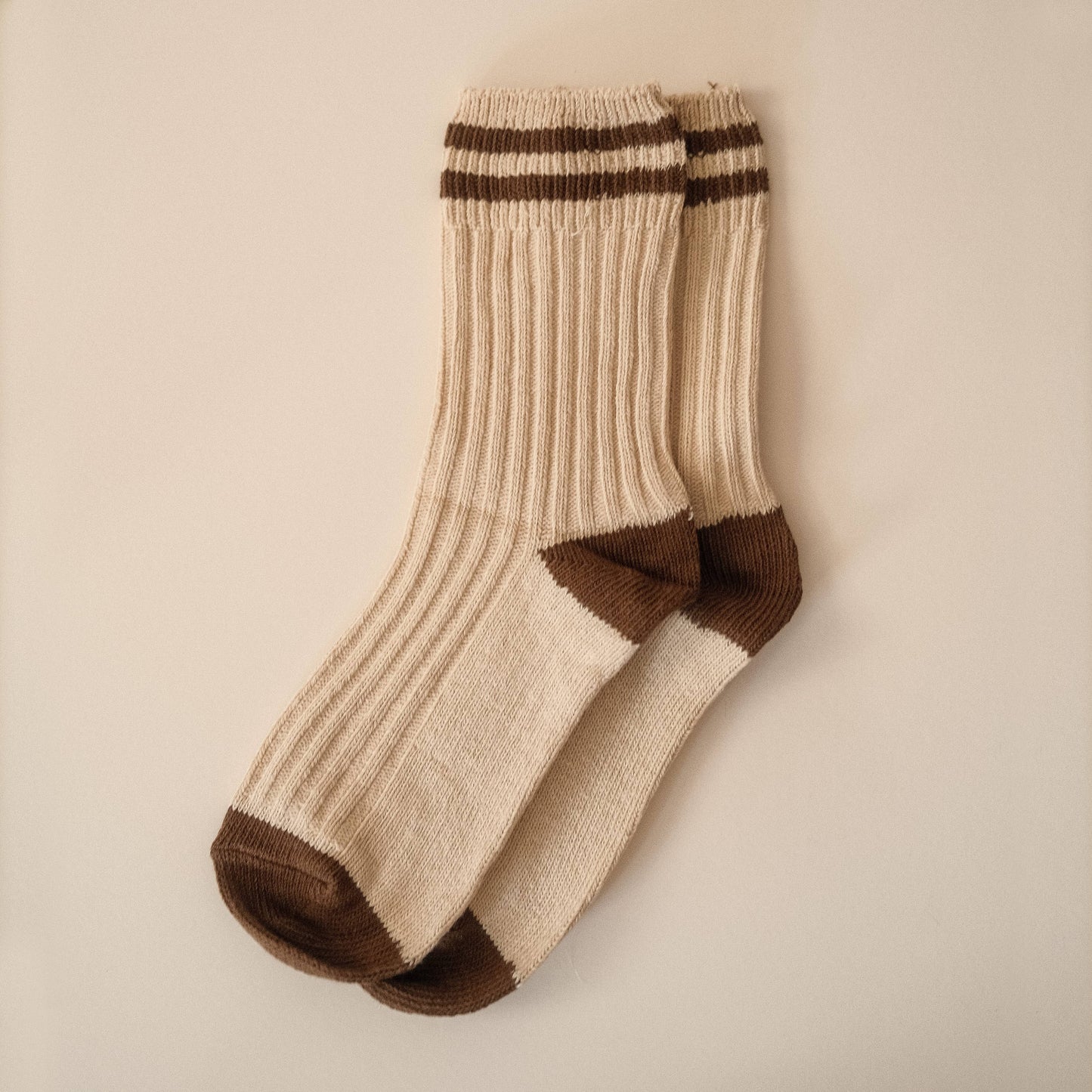 Varsity Knit Socks in Tiramisu