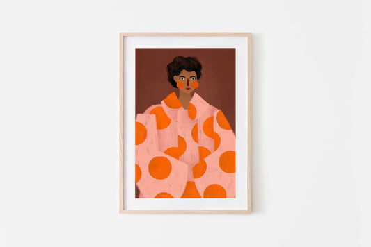 The Woman With The Orange Dots - Art Print: A3
