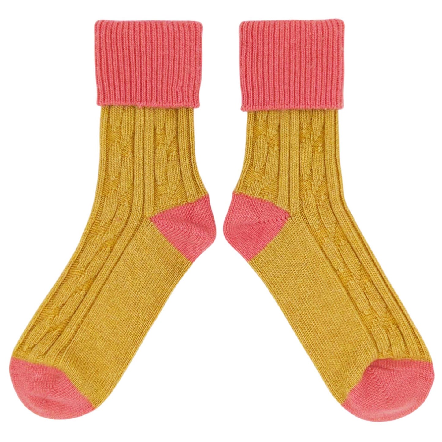 Cashmere Blend Slouch Socks: Lilac / bright blue