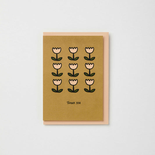 Flower thank you card: Naked cards