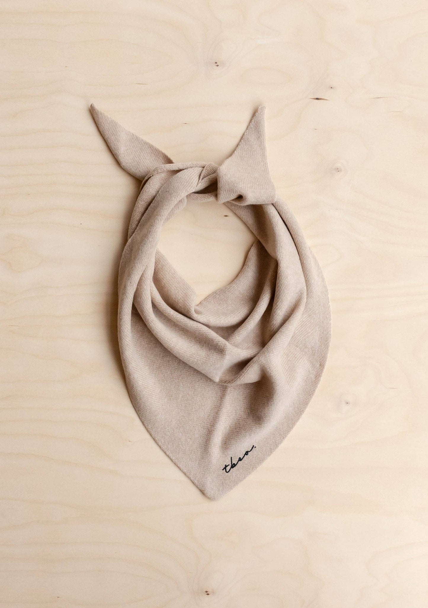 Merino Wool Triangle Scarf in Sourdough