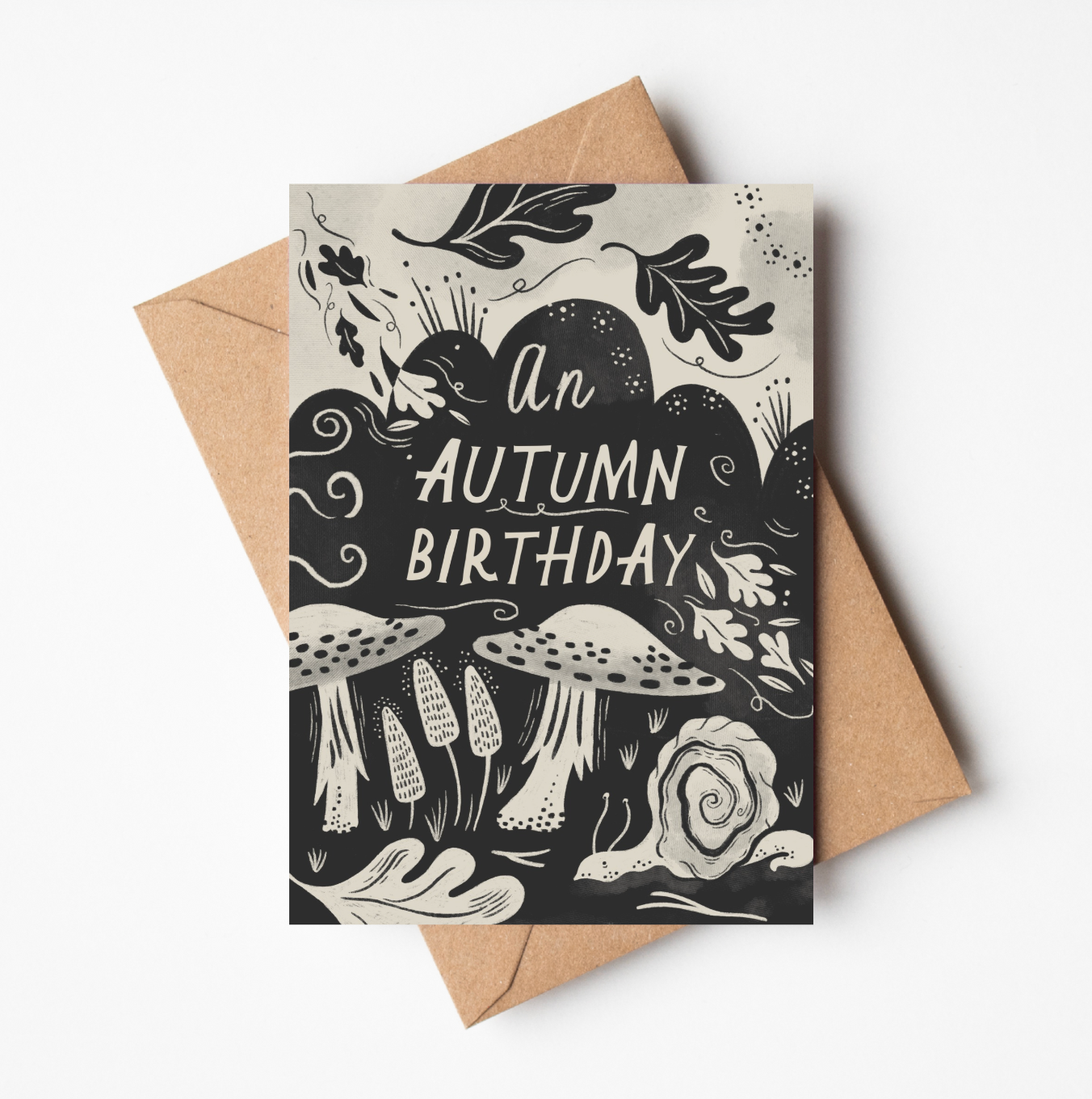 'An Autumn Birthday' Seasonal Birthday Card: Naked