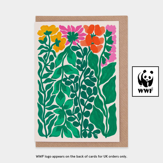 Wildflower Regeneration WWF Greetings Card: UK (includes WWF-UK logo)