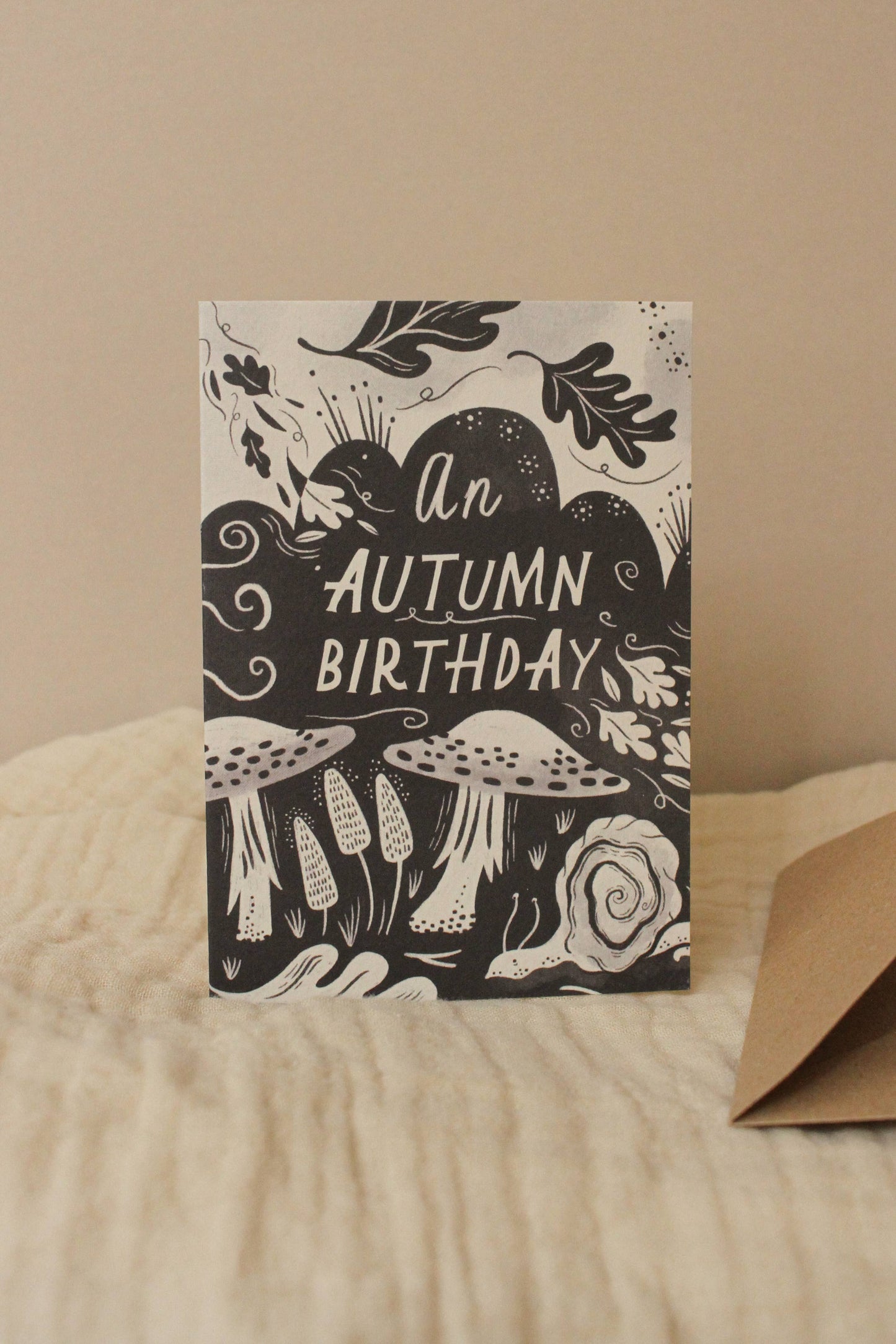 'An Autumn Birthday' Seasonal Birthday Card: Naked