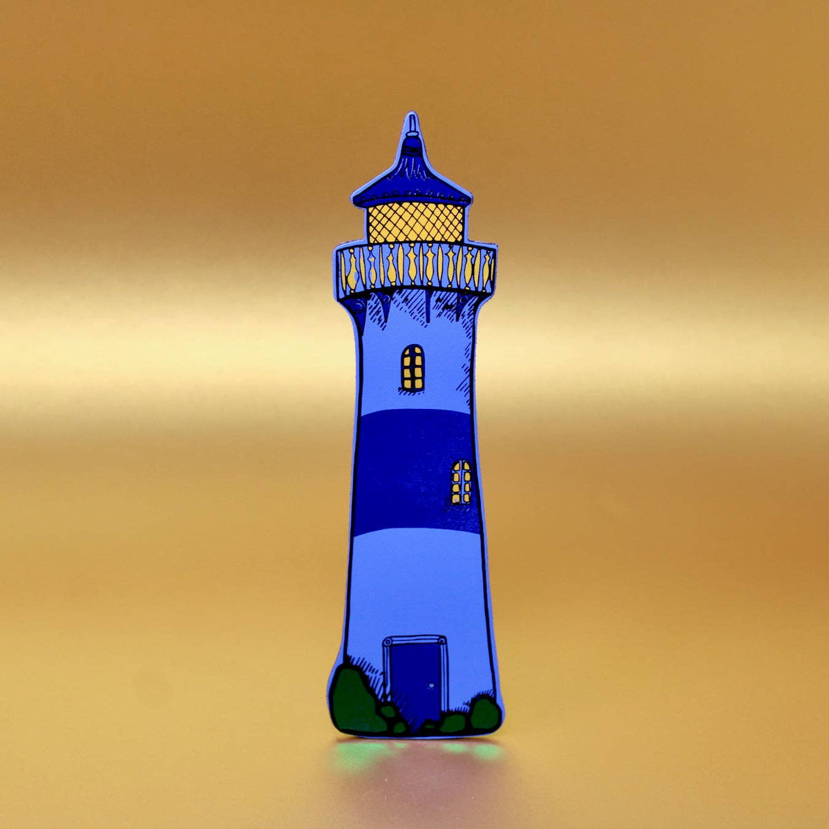 Lighthouse Bookmark: Peach