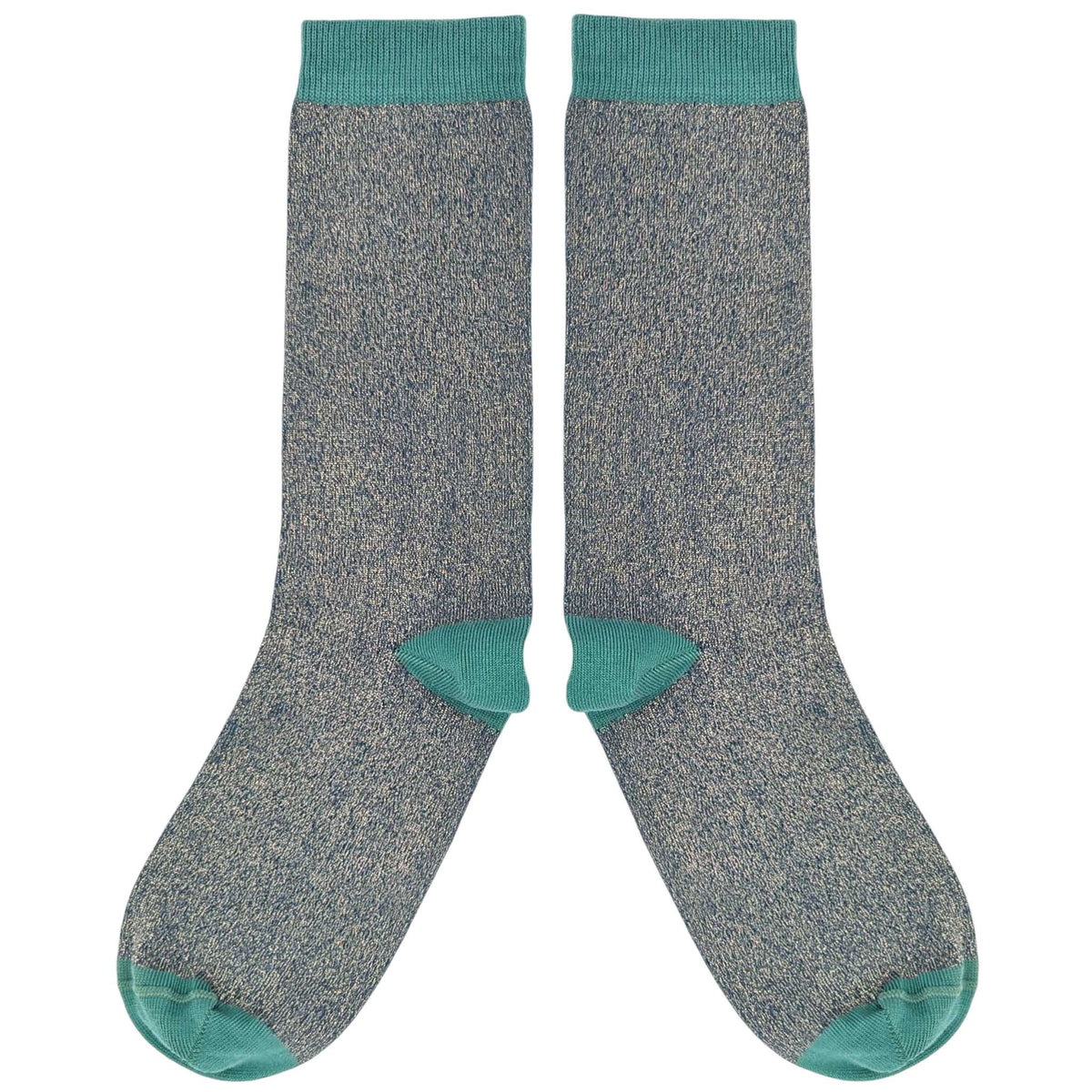 Women's Organic Cotton Crew Socks 2026: SMALL CHECK - LILAC/GREY / 4-7 UK / 6.5-9.5 US