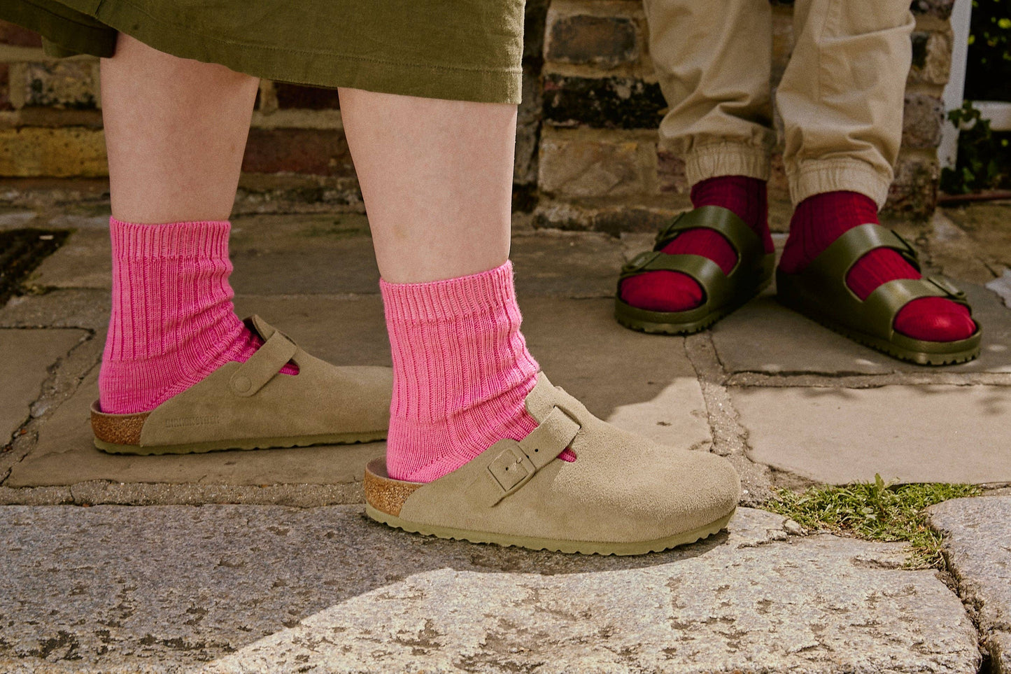 Flamingo Pink Betsy Wool Socks