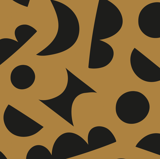 ODD SHAPES - WRAPPING PAPER - TURMERIC: FOLDED