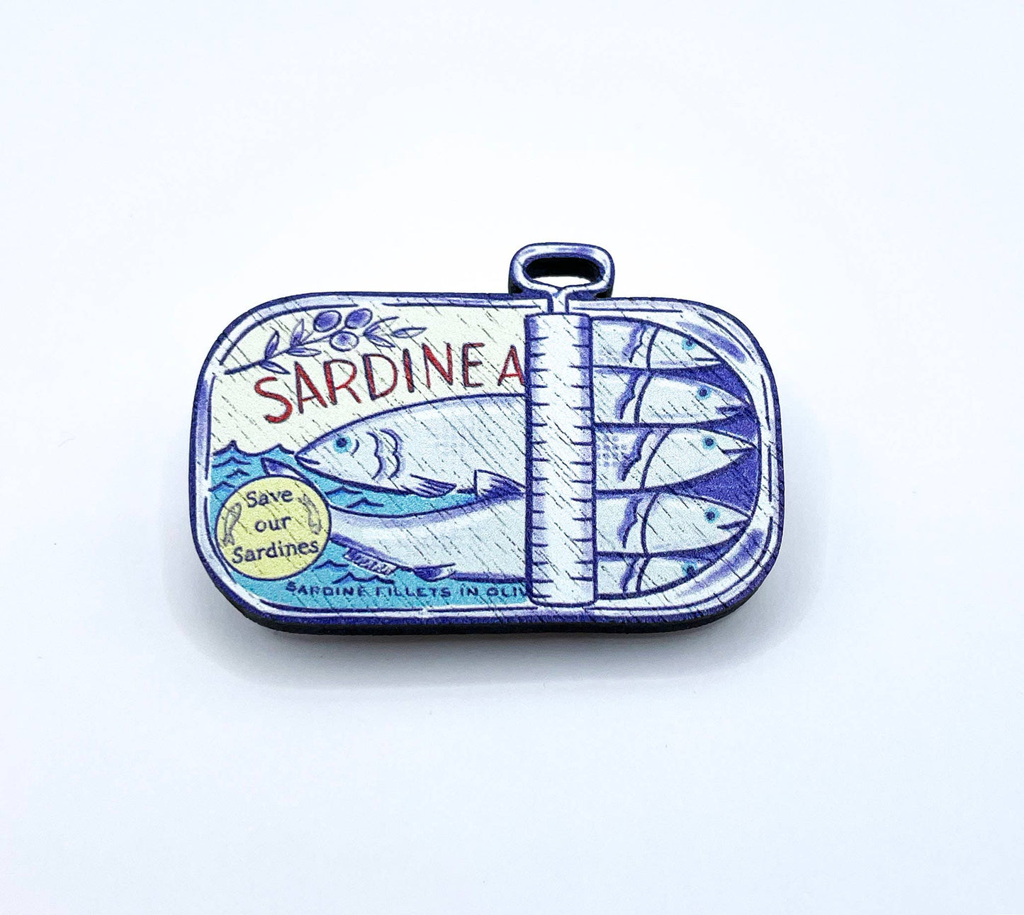 Sardines in a Tin Pin Brooch / Nautical Pin Badge