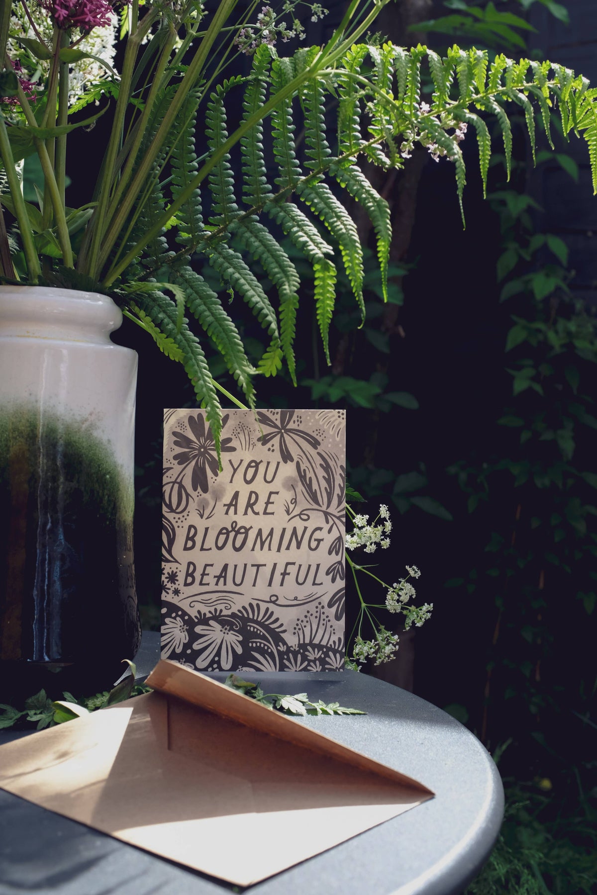'You Are Blooming Beautiful' Card: Naked