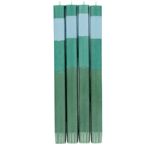 ABSTRACT Striped Beryl, Bokhara & Moonstone Eco Dinner Candles, 4 per pack: 6