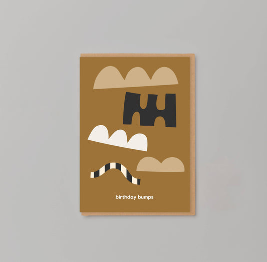 'BIRTHDAY BUMPS' BIRTHDAY GREETING CARD: SINGLES IN CELLOS