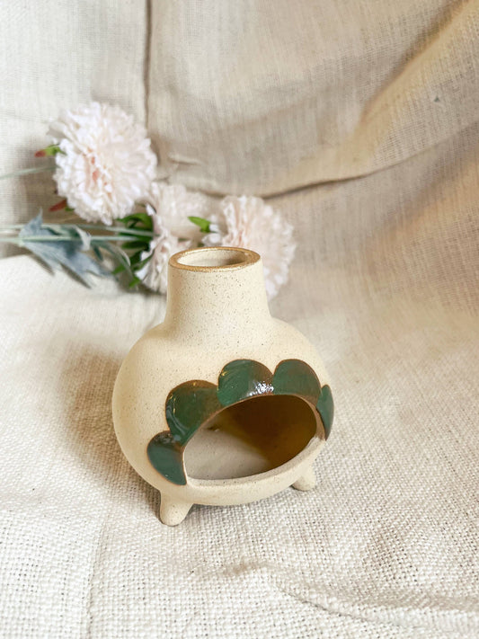 Ceramic Incense Chimney - Palo Santo Burner: Green