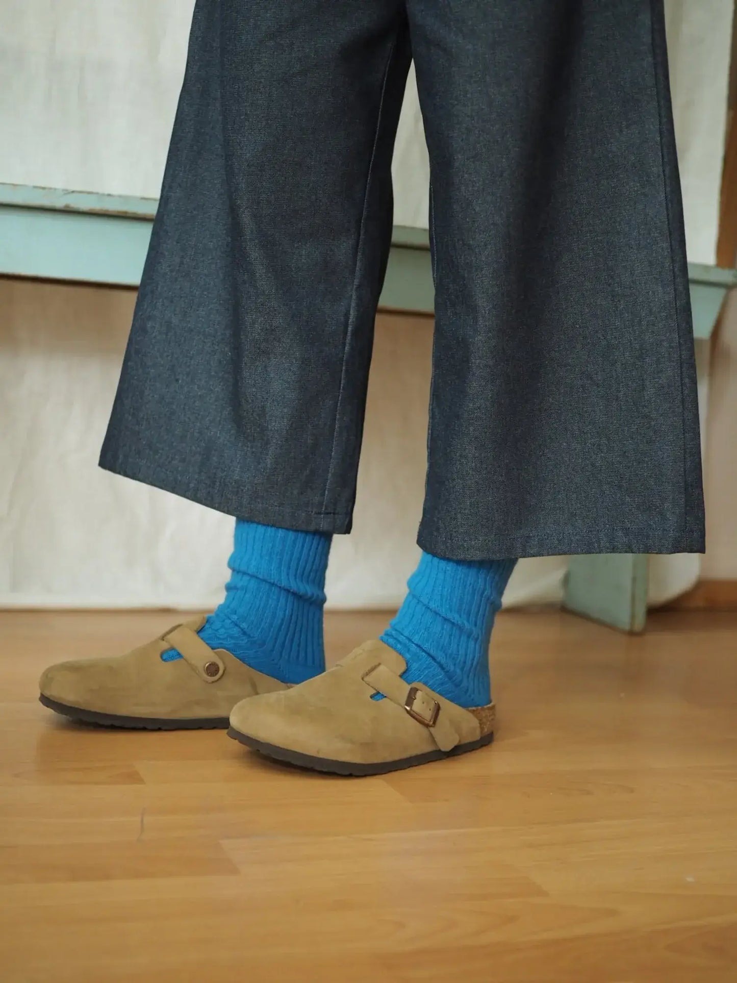 Merino Boot Socks: Peach Fleck
