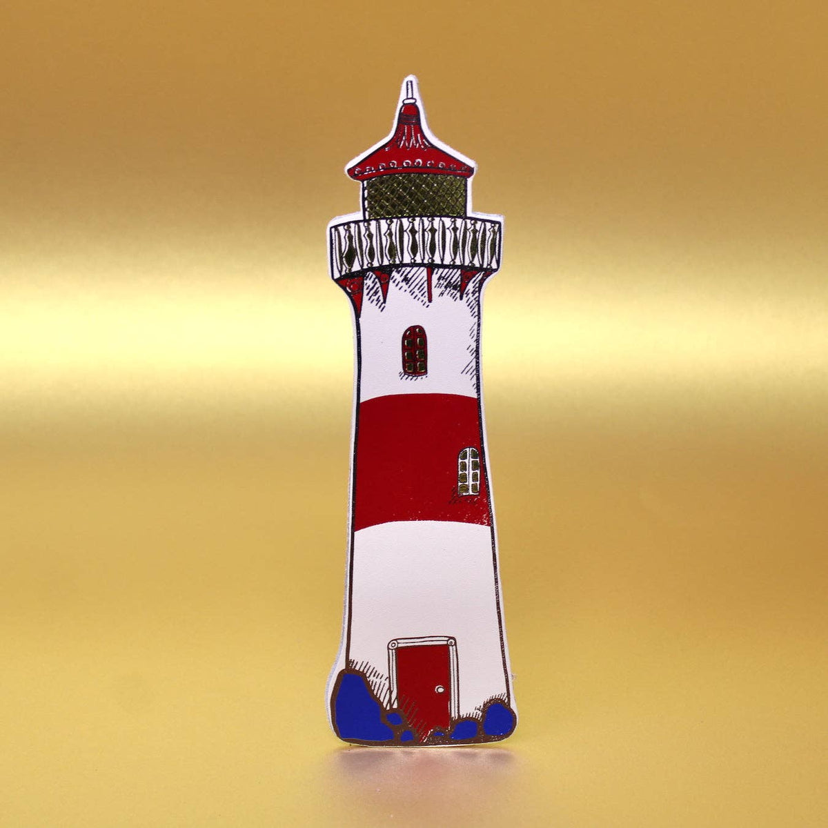 Lighthouse Bookmark: Peach