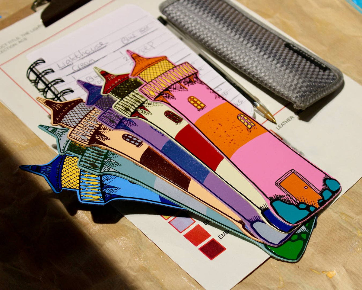 Lighthouse Bookmark: Peach