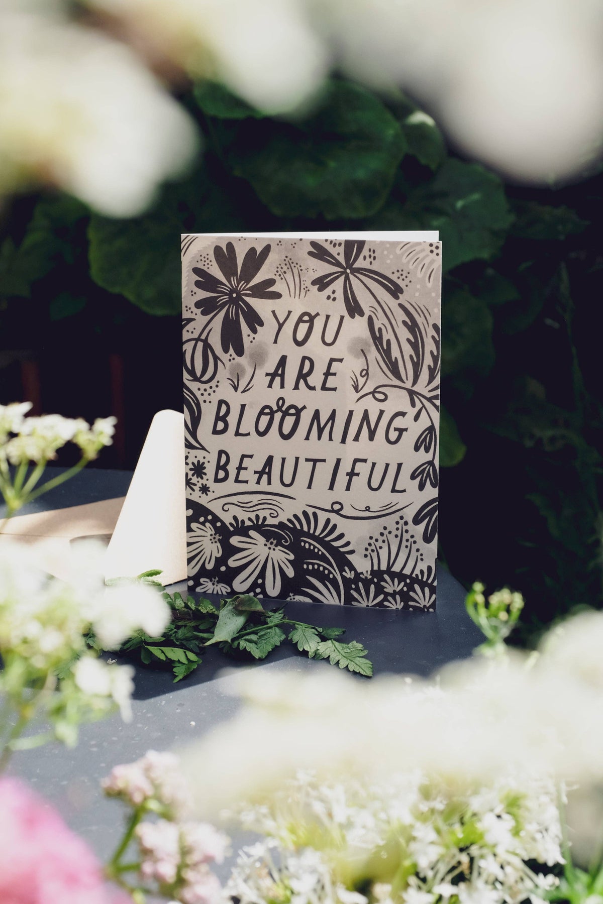 'You Are Blooming Beautiful' Card: Naked