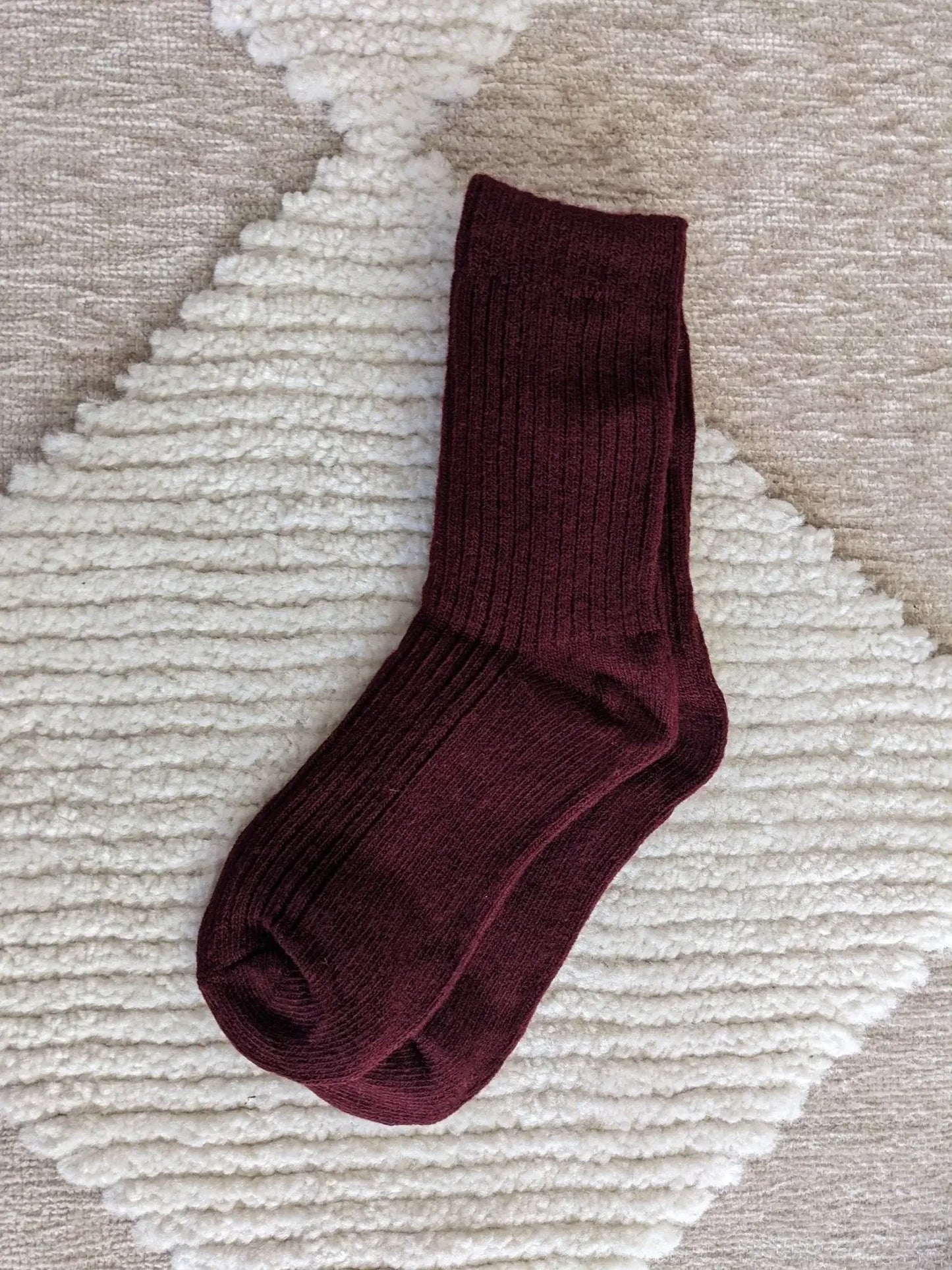 Merino Boot Socks: Cream Fleck