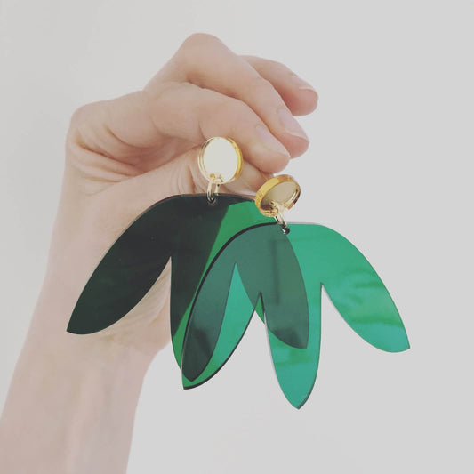 Matisse Statement Earrings: Green