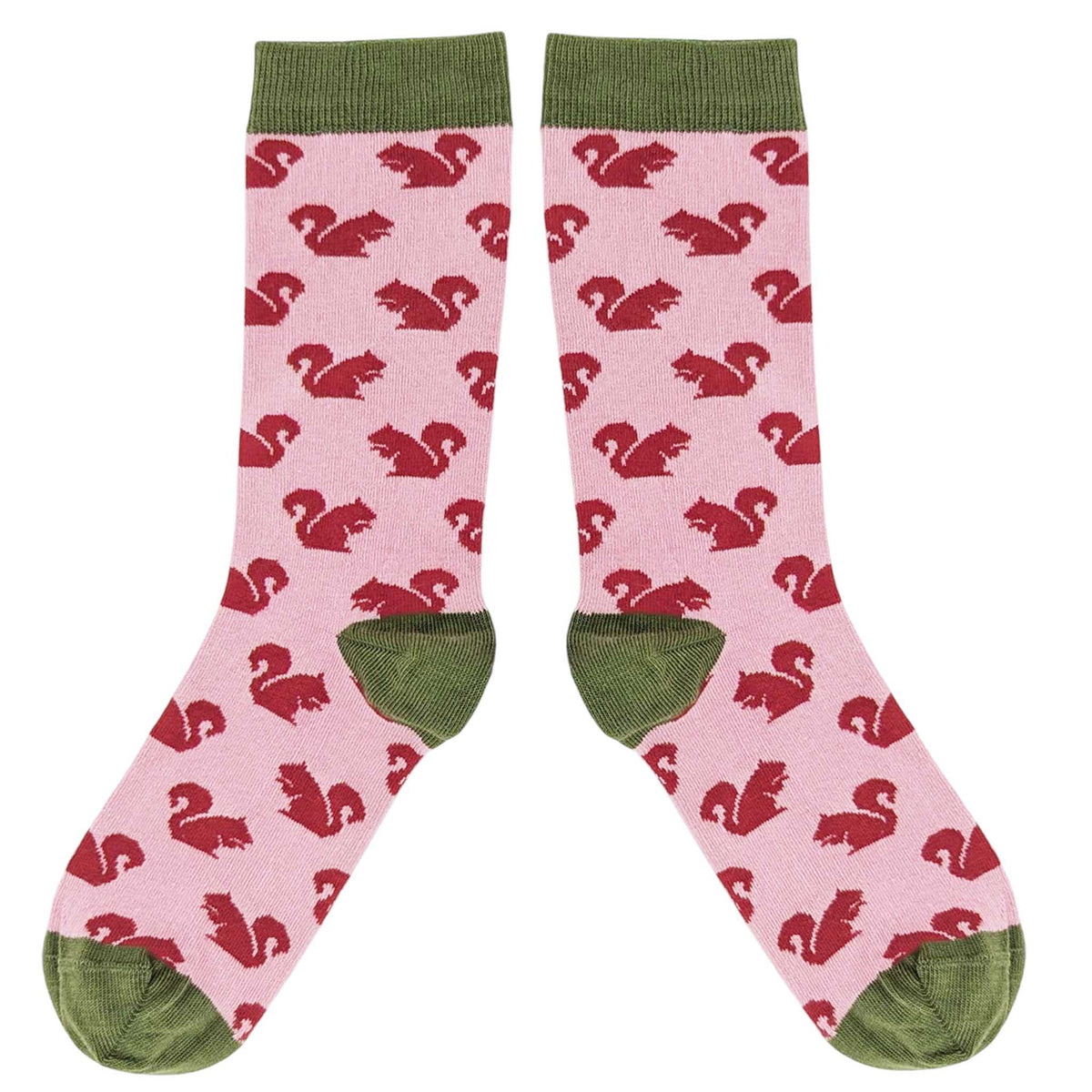 Women's Organic Cotton Crew Socks 2026: LARGE CHECK - RED/LIGHT PINK / 4-7 UK / 6.5-9.5 US