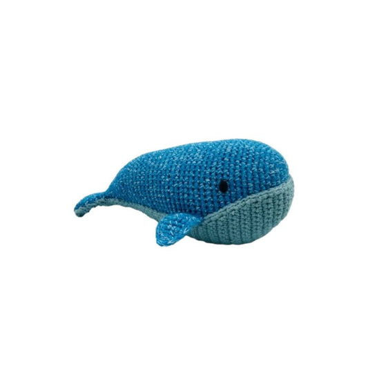 Fair Trade Crochet Whale Baby Rattle Organic Cotton