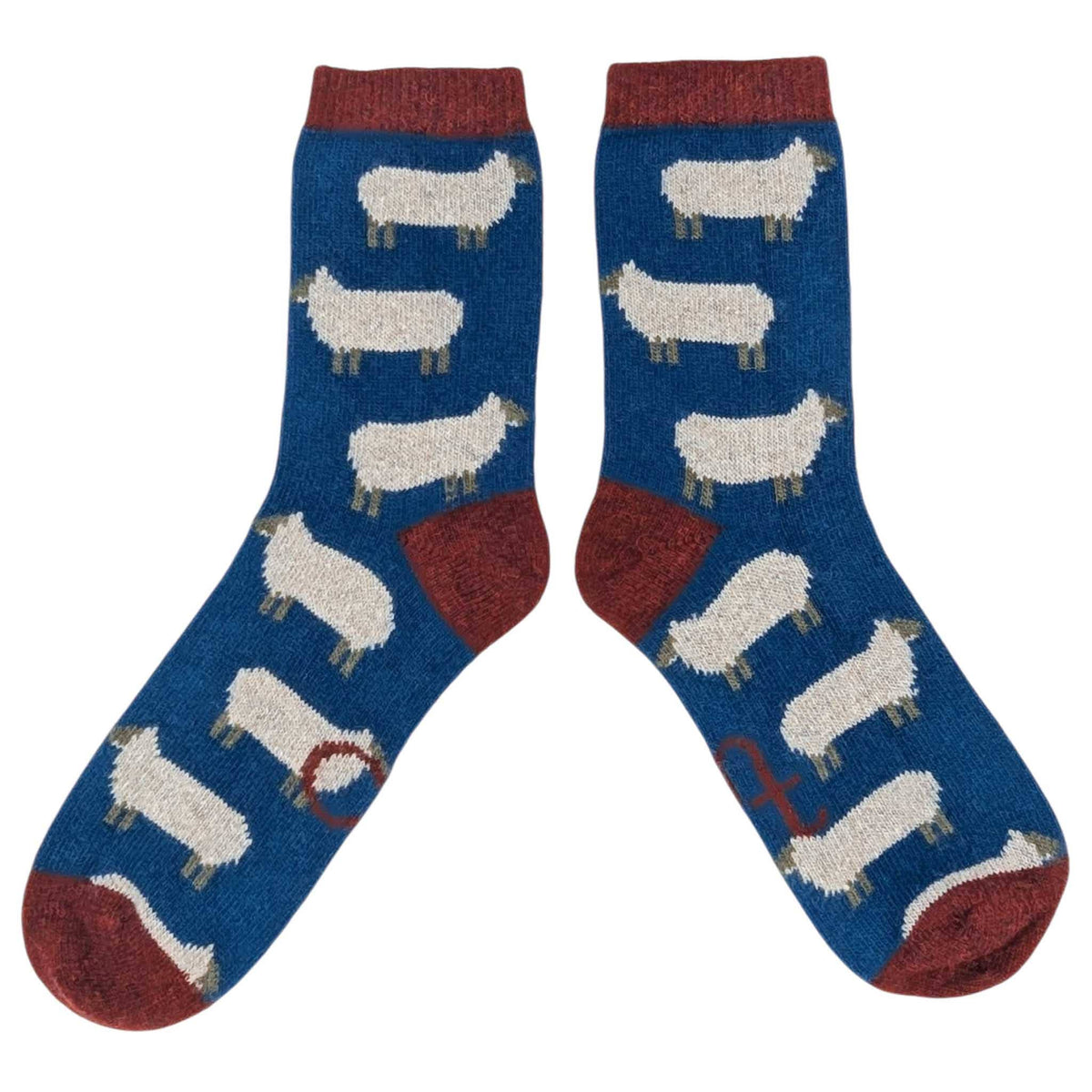 Women's Lambswool Ankle Socks 2026: FAIR ISLE - MINT / TEAL