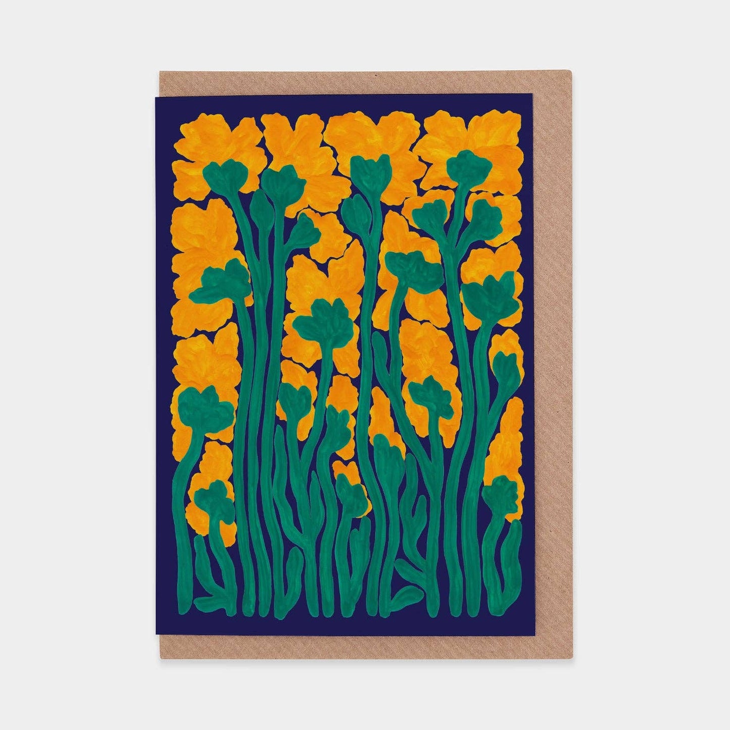 Cornflowers WWF Greetings Card: UK (includes WWF-UK logo)