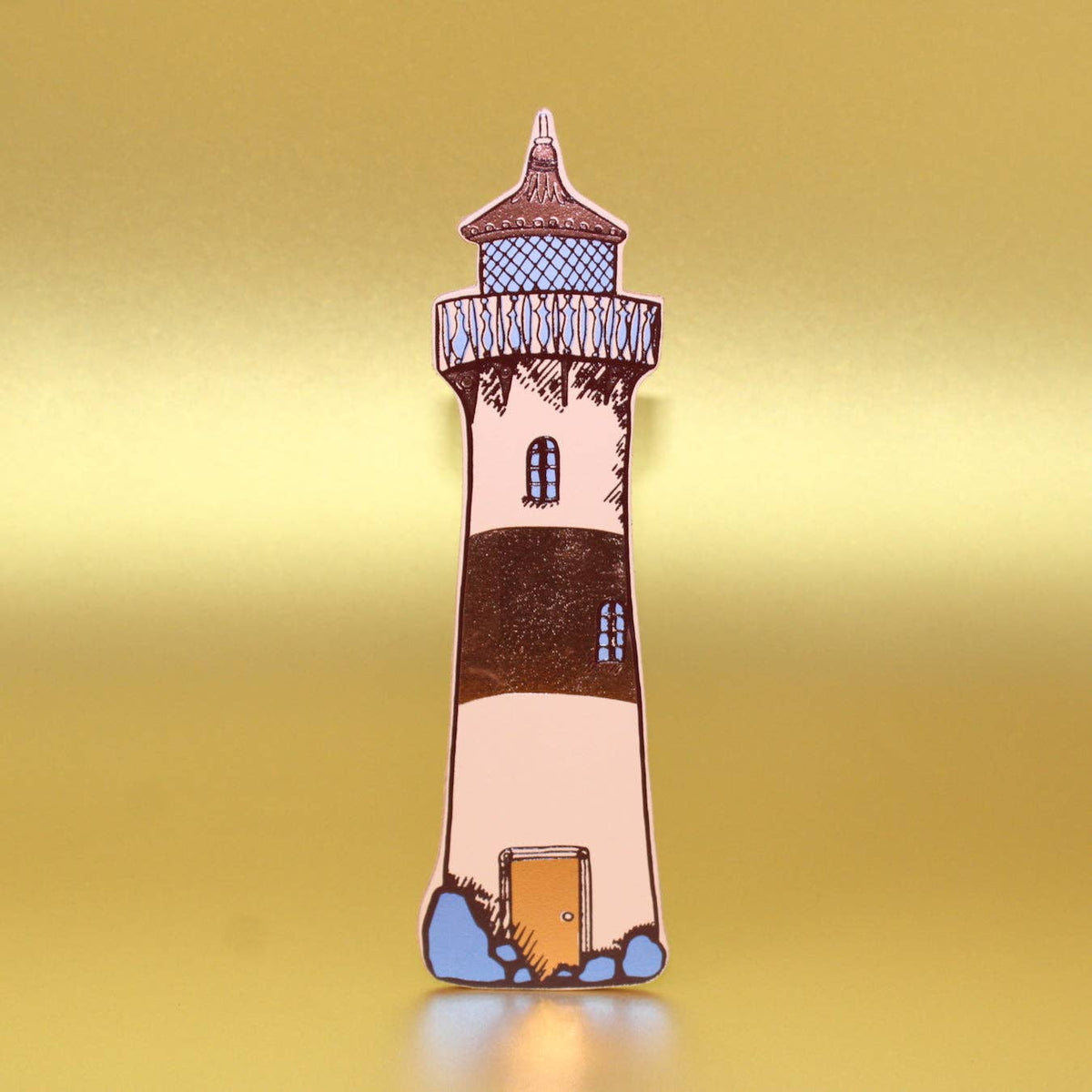 Lighthouse Bookmark: Peach