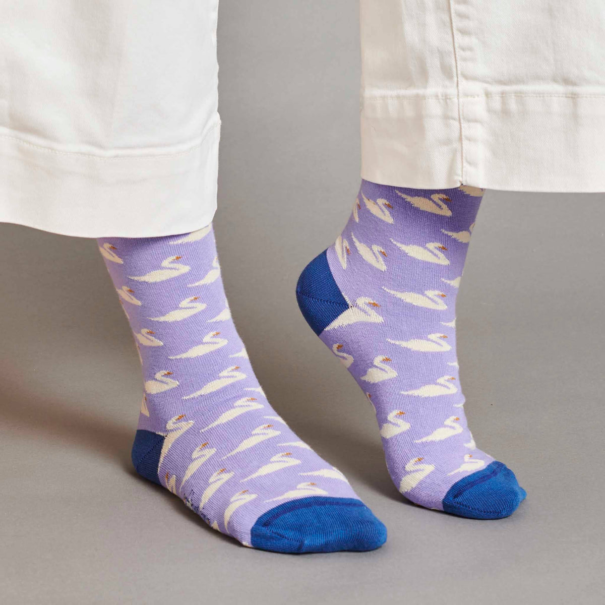 Women's Organic Cotton Crew Socks 2026: LARGE CHECK - RED/LIGHT PINK / 4-7 UK / 6.5-9.5 US