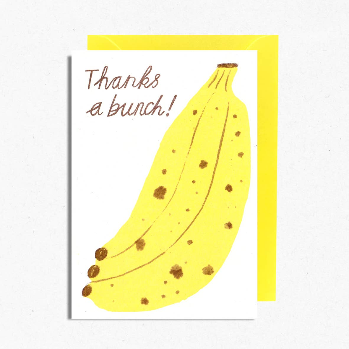 'Thanks A Bunch' card | Risograph Printed | Thank you card: With Bio Cello