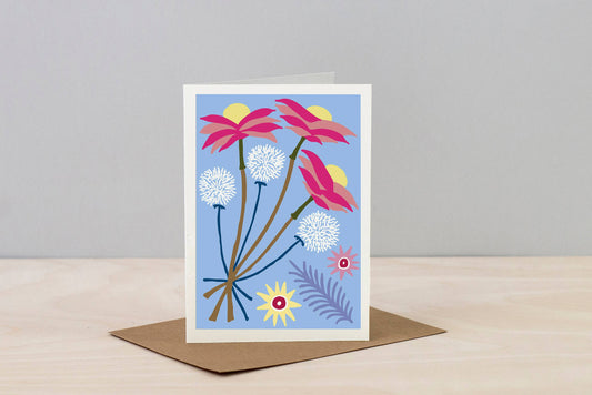 Dried Card - Pastel Blue