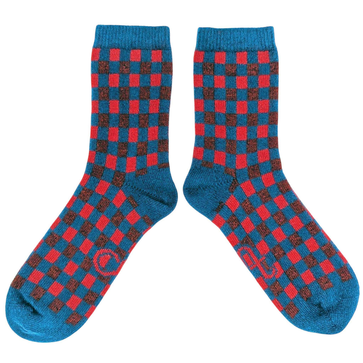 Women's Lambswool Ankle Socks 2026: FAIR ISLE - MINT / TEAL