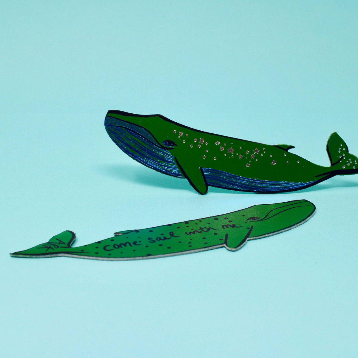 Whale Bookmark: Hot Pink