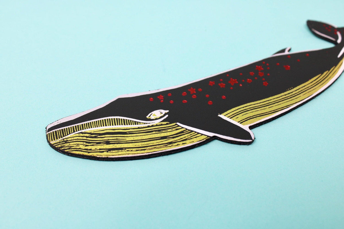 Whale Bookmark: Hot Pink