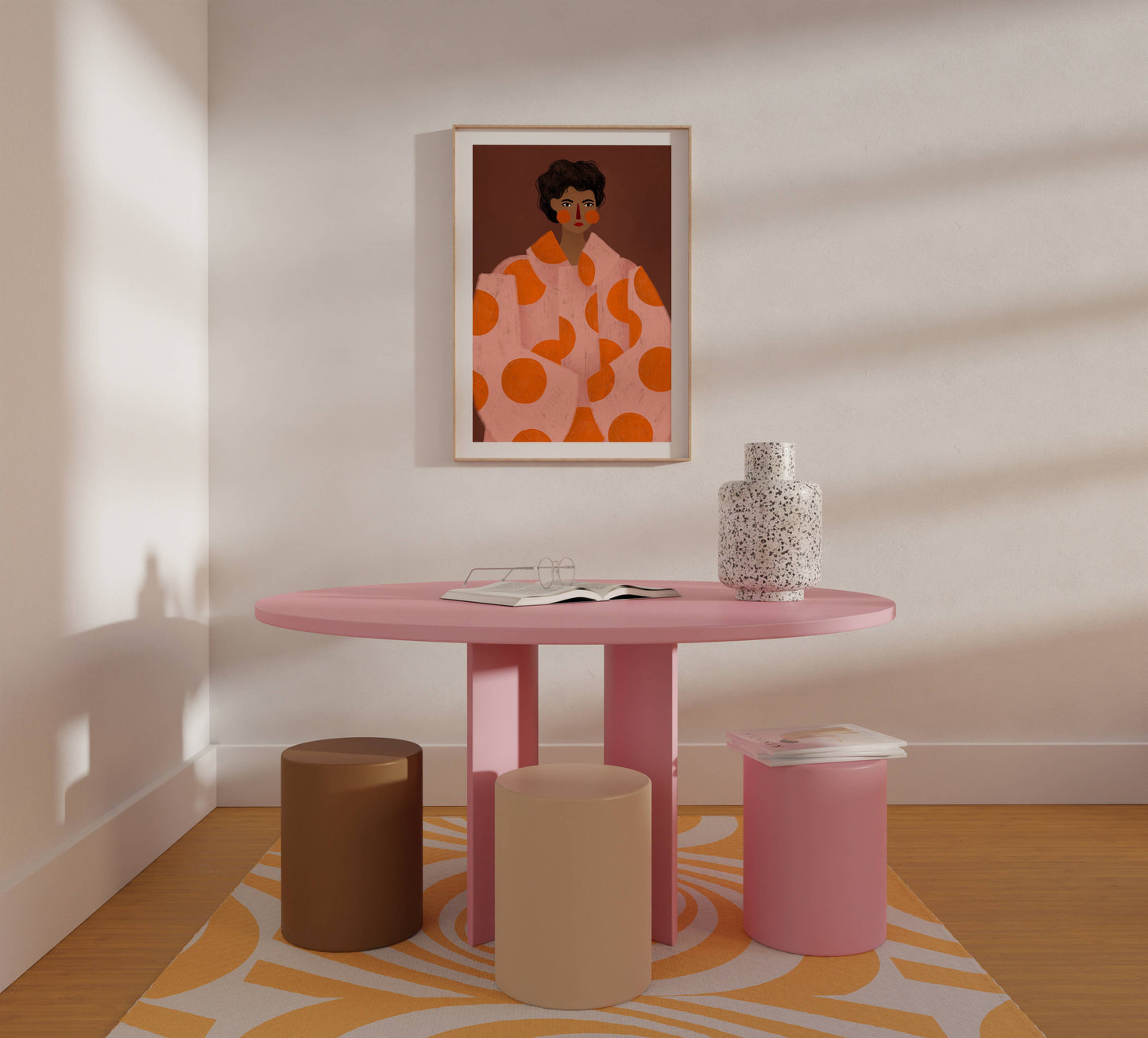 The Woman With The Orange Dots - Art Print: A3