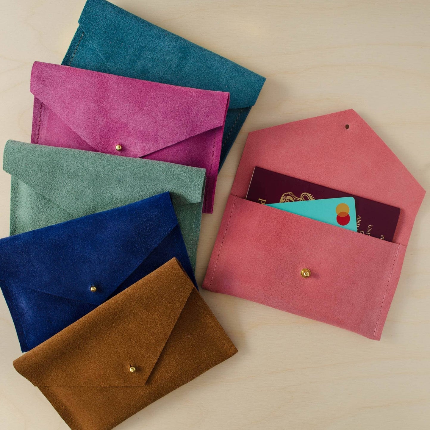 Suede Everyday Purse: Ultramarine Blue / Gold