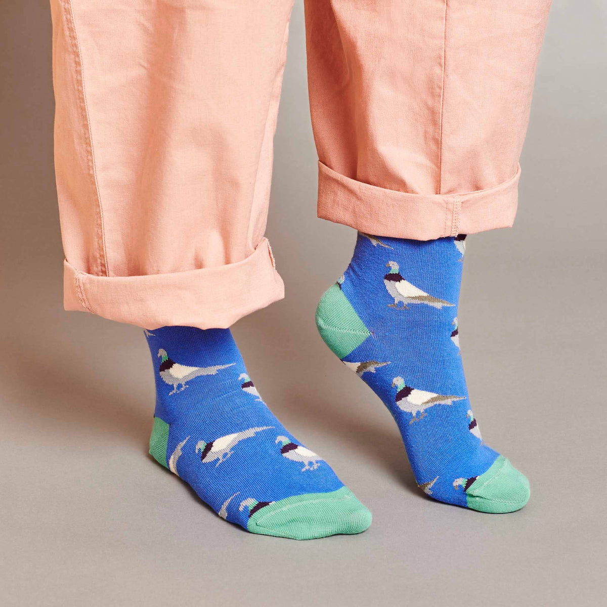 Women's Organic Cotton Crew Socks 2026: LARGE CHECK - RED/LIGHT PINK / 4-7 UK / 6.5-9.5 US
