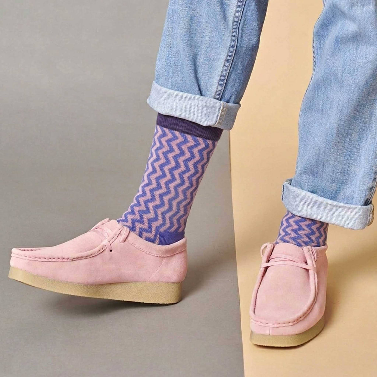 Women's Organic Cotton Crew Socks 2026: PINSTRIPE - YELLOW/GREEN / 4-7 UK / 6.5-9.5 US