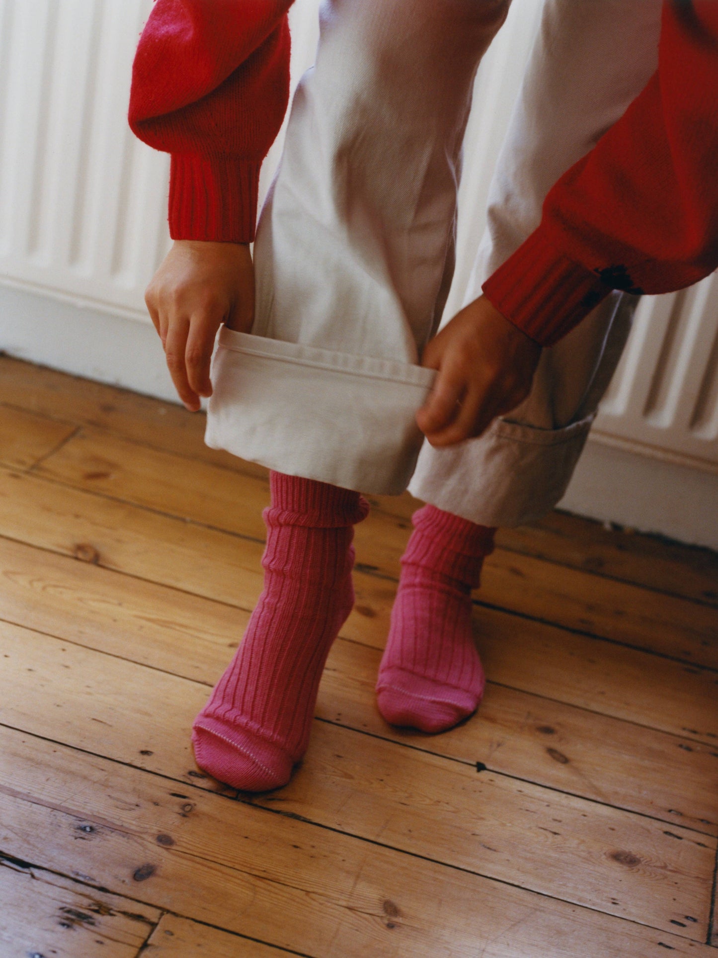 Flamingo Pink Betsy Wool Socks