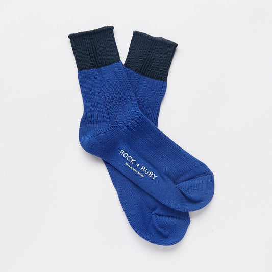 Cobalt Indigo Wyona Cotton Socks: Small UK 4-7
