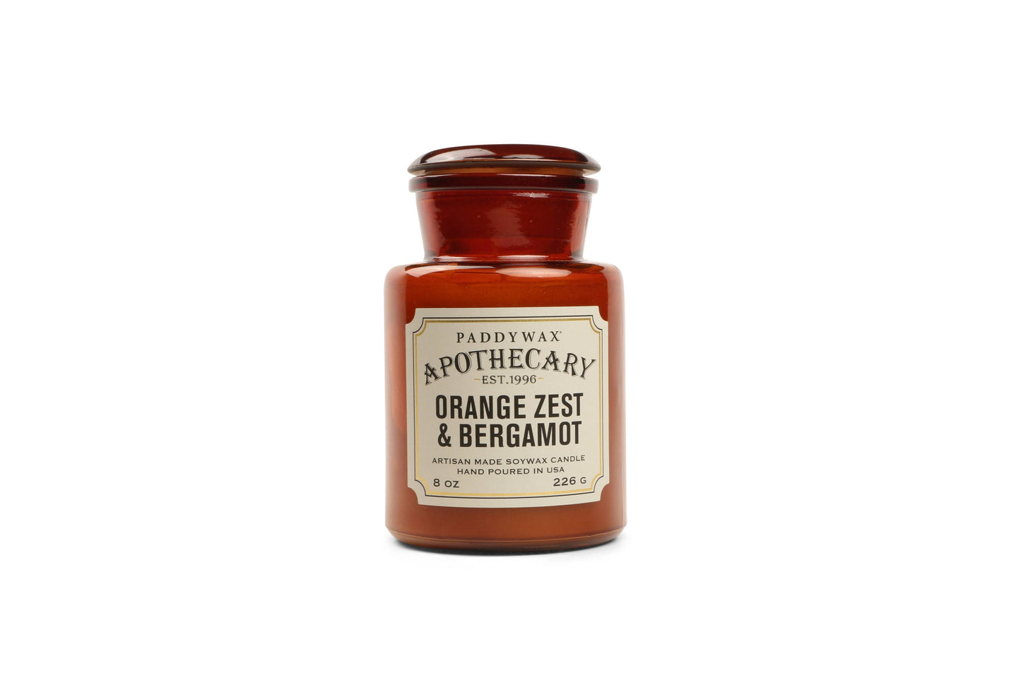 Paddywax Apothecary Glass Jar Candle - Orange Zest&Bergamot
