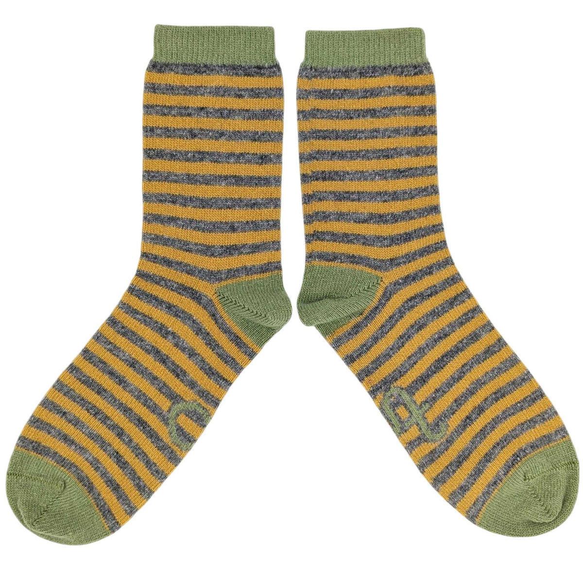 Women's Lambswool Ankle Socks 2026: FAIR ISLE - MINT / TEAL