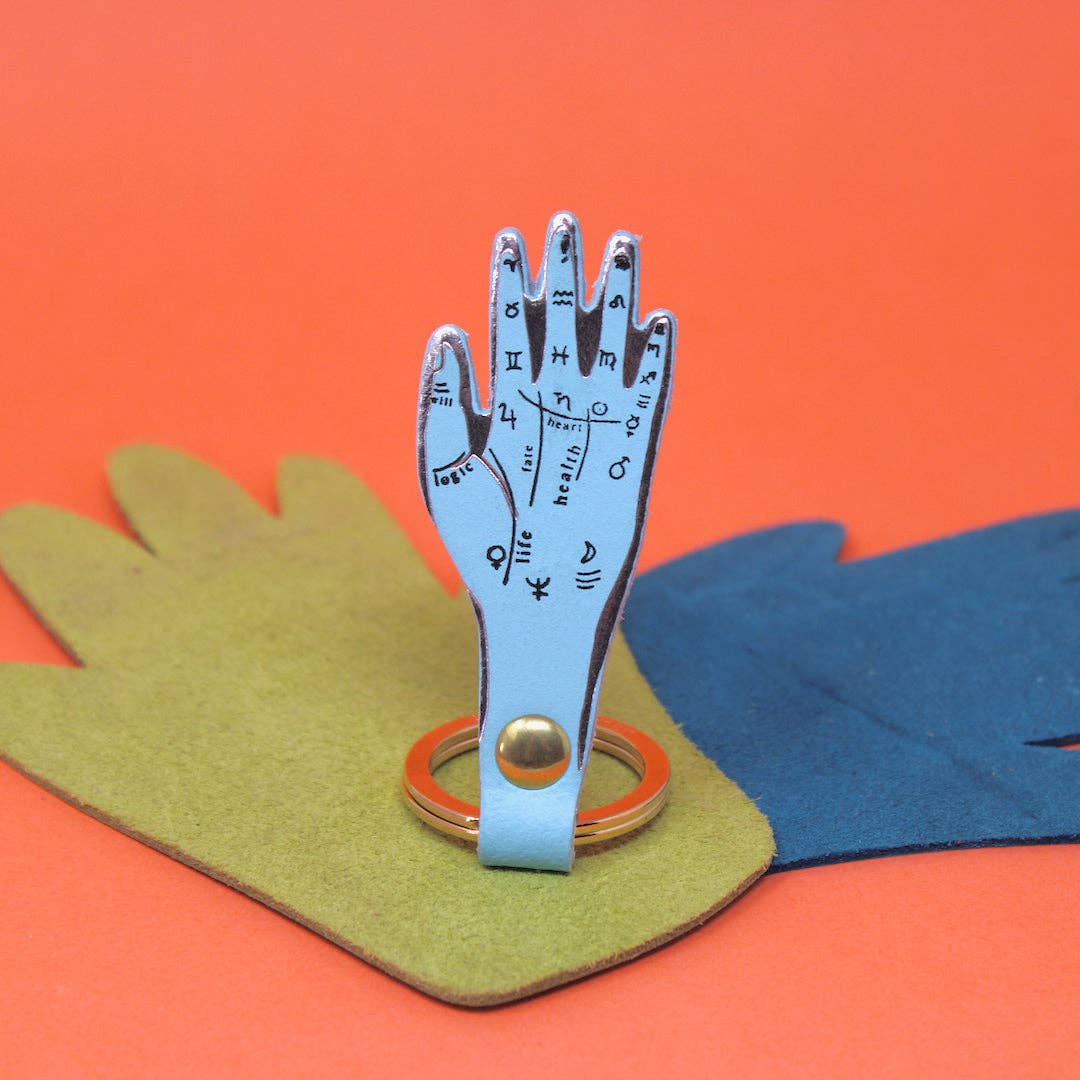 Palmistry Key Fob: Cornflower