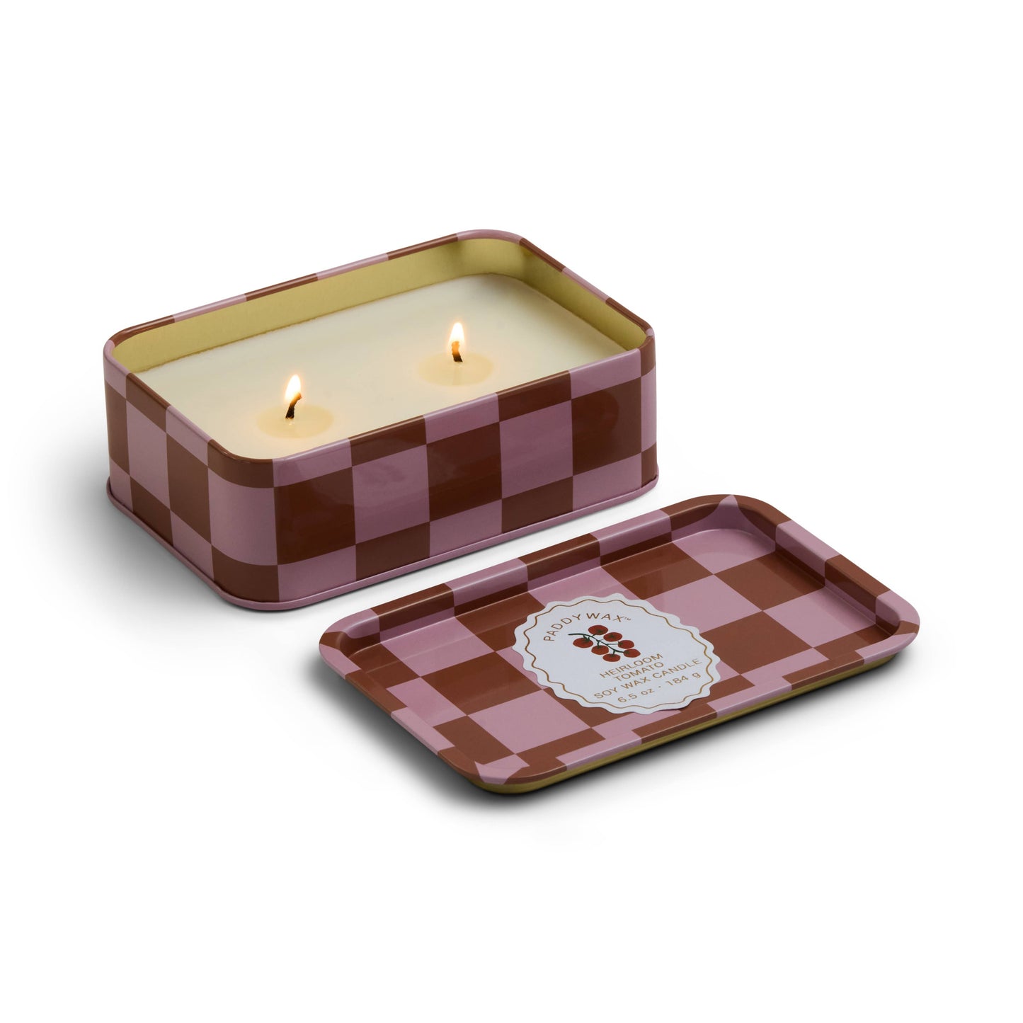 A Dopo 6oz/184g Tomato Printed Tin Candle - Heirloom Tomato