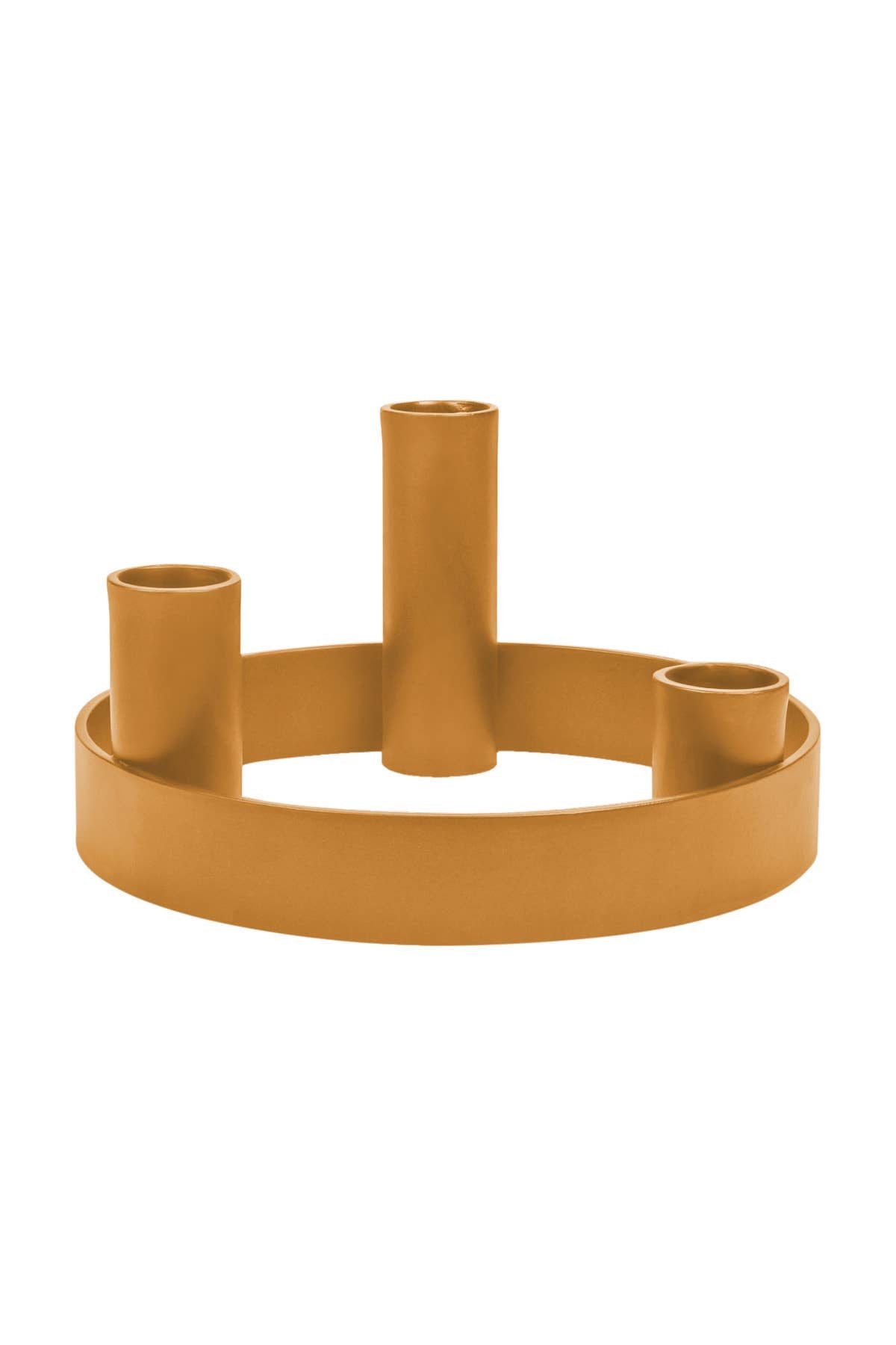 Round Metal Candelabra in Marigold: 3