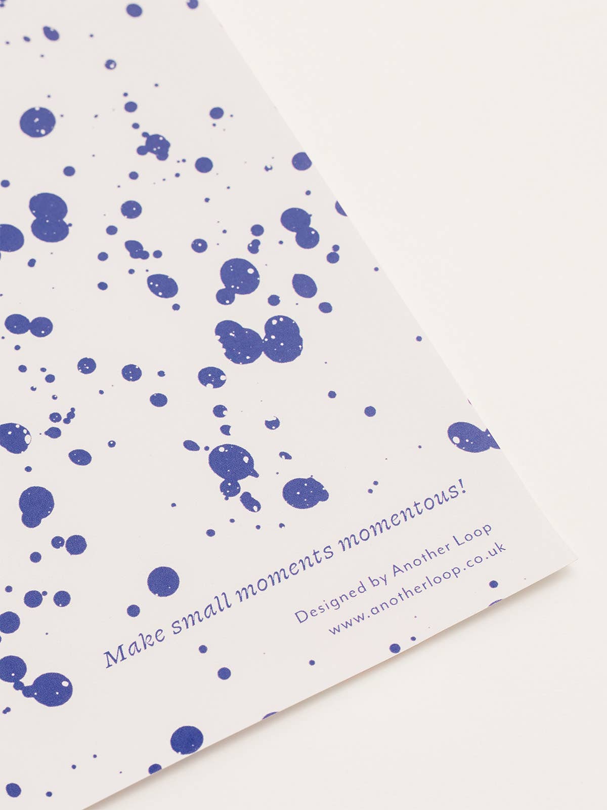 Blue Splatter Wrapping Paper Sheets | Splatterware Gift Wrap