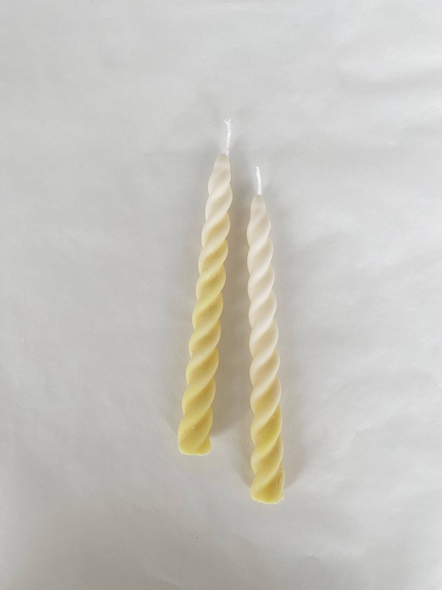 Ombre Lemon Curd Candle sticks Set. Vegan, soy